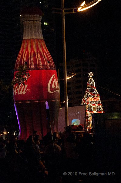 20101204_205738 D3.jpg - Holiday concert sponsored by Coke.  Note the 6 sided star on the Christmas tree